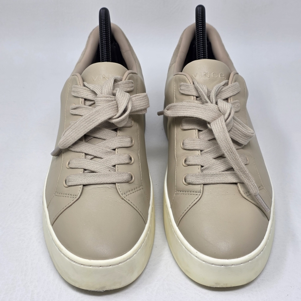 Vince Bensley Women's Platform Leather Lace-Up Sneaker Size 7.5 Pre-owned - Picture 6 of 11